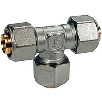 Тройник Giacomini (Джакомини) R564AM, 32 x 3, латунь, с цанговым соединением, для труб Giacotherm, Giacoflex и многослойных R564MX126