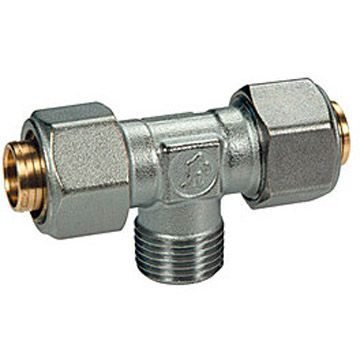 Тройник Giacomini (Джакомини) R568AM, Н, 20 x 2, 3/4″, 20 x 2, латунь, для труб Giacotherm, Giacoflex и многослойных R568MX061