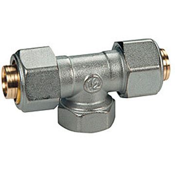 Тройник Giacomini (Джакомини) R569AM, В, 26 x 3, 1″, 26 x 3, латунь, для труб Giacotherm, Giacoflex и многослойных R569MX120