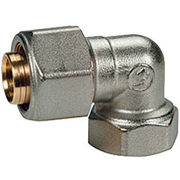 Угольник Giacomini (Джакомини) R563AM, 90, В, 1″, 26 x 3, латунь, хромированный, для труб Giacotherm, Giacoflex и многослойных R563MX120