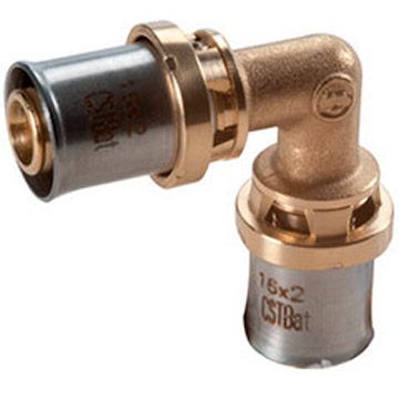 Угольник Giacomini (Джакомини) RM122, 90, 26 x 3, латунь, для труб Giacotherm, Giacoflex и многослойных RM122Y009