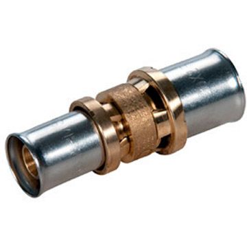 Муфта Giacomini (Джакомини) RM103, 26 x 3, 20 x 2, латунь, переходная, для труб Giacotherm, Giacoflex, многослойных и полибутиленовых RM103Y018