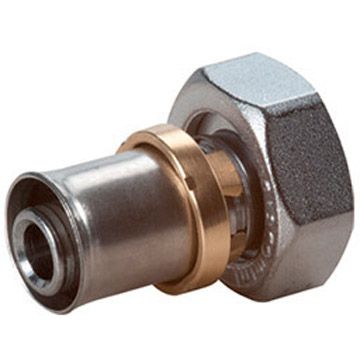 Муфта Giacomini (Джакомини) RM179E, НГ EK, 3/4″, 16 x 2, латунь, никелированная, для труб Giacotherm, Giacoflex многослойных и полибутиленовых RM179X103