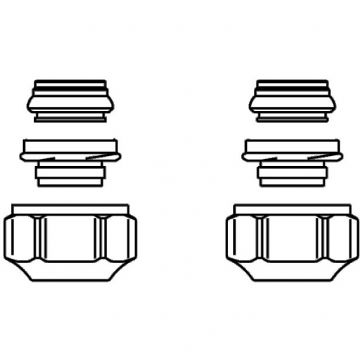 Набор присоединительный со стяжным кольцом, Oventrop (Овентроп) , Ofix CEP Knack & Klemm, 15 мм, латунь, для наружной резьбы G 3/4″ 1016843