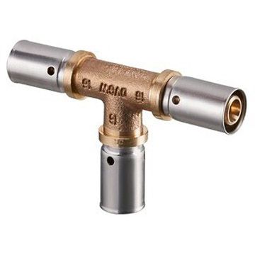 Тройник прессовый, Oventrop (Овентроп) , Cofit P, 20, 20, 20, бронза (RX) 1513045