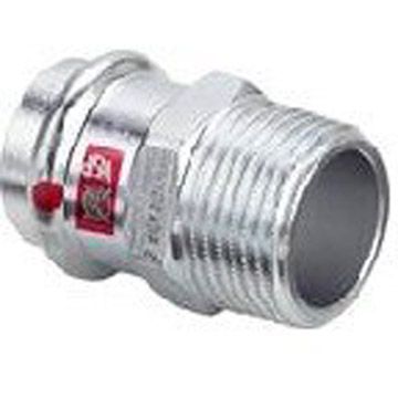 Переход Viega (Виега) Prestabo c SC-Contur 28x1/2″, из оцинкованной стали, с многогранником, с наружной резьбой, модель 1111 721428