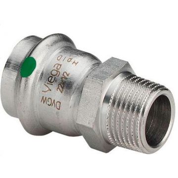 Переход НР 15 х 1/2″ Viega (Виега) Sanpress Inox с SC-Contur нержавеющая сталь, модель 2311 436445
