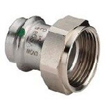Переходник ″пресс-резьба″ Viega (Виега) Sanpress inox с SC-Contur с плоским уплотнением, 28 x 1″, нержавеющая сталь, модель 2363 437633