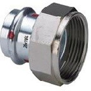 Разъемное соединение Viega (Виега) Prestabo c SC-Contur 22x3/4″, из оцинкованной стали, с плоским уплотнением, модель 1163 693091