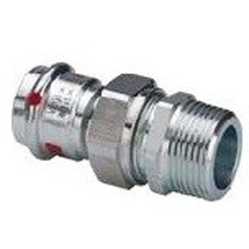 Разъемное соединение Viega (Виега) Prestabo c SC-Contur 22x3/4″, из оцинкованной стали, с плоским уплотнением, с переходом на НР, модель 1165 559250