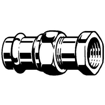 Разъмное соединение Viega (Виега) Sanpress с SC-Contur 15x3/4, с плоским уплотнением, с переходом на внутреннюю резьбу, бронза, модель 2262 133160