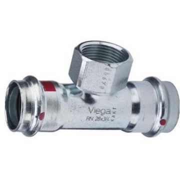 Тройник Viega (Виега) Prestabo с SC-Contur из оцинк.стали, 54x1x54 мм, модель 1117.2 704704