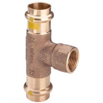 Тройник Viega (Виега) Profipress G, c SC-Contur 28x1/2″x28 мм, бронза, модель 2617.2 352745