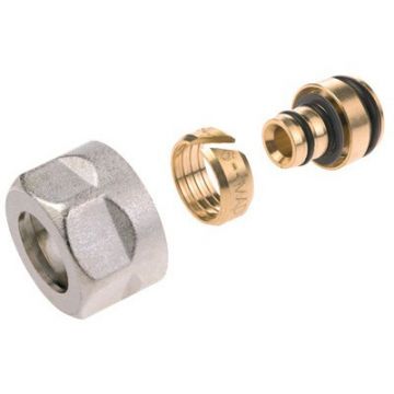 Резьбозажимное соединение Elsen (Элсен) , НГ ЕК, 3/4″, 20 x 2,8 (20 x 2,9) , TIN латунь, для PEX труб, для PEX/AL труб EFB03.2028EK