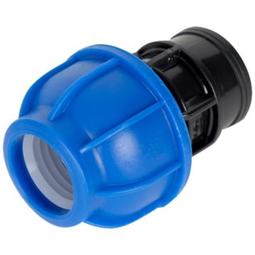 Муфта ПНД компрессионная переходная Политэк (Politek) ТПК-АКВА 1/2 х 25 мм (52002512) с внутренней резьбой