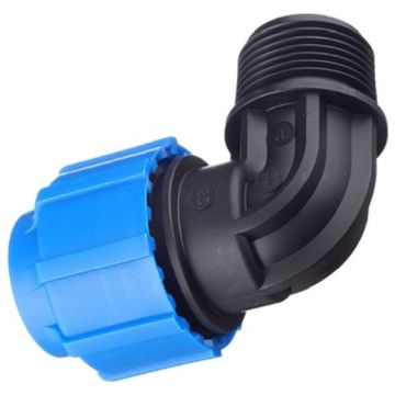 Угольник ПНД переходной с наружной резьбой Политэк (Politek) ТПК-АКВА 3/4 х 25 мм (50012534)