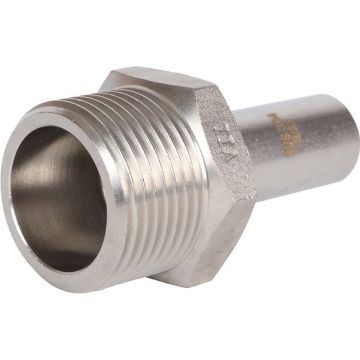 Вставка переходная Rommer (Роммер) НПр-НР, 22х1, из нержавеющей стали прессовой (RSS-0024-000221)