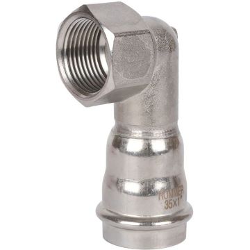 Угольник-переходник Rommer (Роммер) ВПр-ВР, 18х3/4, из нержавеющей стали прессовой (RSS-0009-001834)