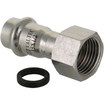 Соединитель Valtec (Вальтек) VTi.908.I.002205 с накидной гайкой нерж. сталь 22х3/4″