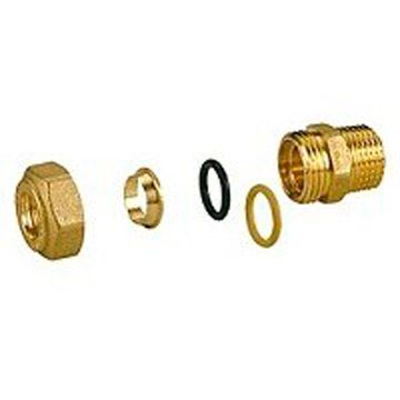 Фитинг Giacomini (Джакомини) с наружной резьбой 1/2″x12 конусное соединение двойная кольцевая прокладка для медных труб R180MY112