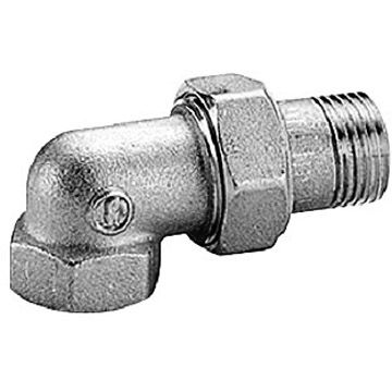 Сгон Giacomini (Джакомини) R19 угловой НВ 3/4″ х 3/4″ латунь хромированный для стальной трубы R19X004