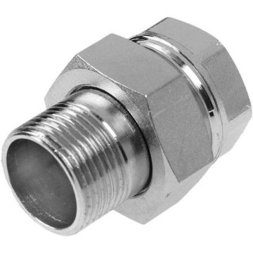 Сгон Elsen (Элсен) американка прямой НВ 1 1/2″ х 1 1/2″ TIN латунь с плоским уплотнением EBF26.112T