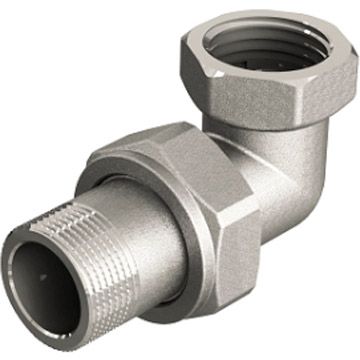 Сгон Elsen (Элсен) американка угловой НВ 3/4″ х 3/4″ TIN латунь конусное уплотнение с O-ring EBF27.34T