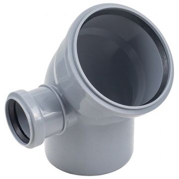 Отвод канализационный Политэк (Politek) 110 х 50 мм х 45° левый (345111050Л)