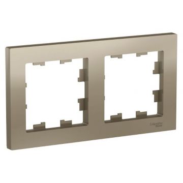 Рамка System electric (бывш. Шнайдер Электрик) ATN000502 atlas design прямоугольная шампань 2 гнезда