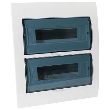 Щит электрический встраиваемый Iek (Иэк) ЩРВ-П-24 MKP12-V-24-40-10 300х345х102 мм (ШхВхГ) 24 модуля 2 DIN-рейки пластик IP 41 встраиваемый