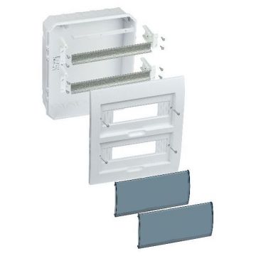 Щит электрический встраиваемый Iek (Иэк) ЩРВ-П-24 MKP12-V-24-40-10 300х345х102 мм (ШхВхГ) 24 модуля 2 DIN-рейки пластик IP 41 встраиваемый