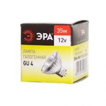 Лампа галогенная Эра (Era) GU4-MR11-35W-12V-30Cl GU4 -цоколь, MR11 -колба, 35 Вт, рефлекторная, теплый, 2700 K