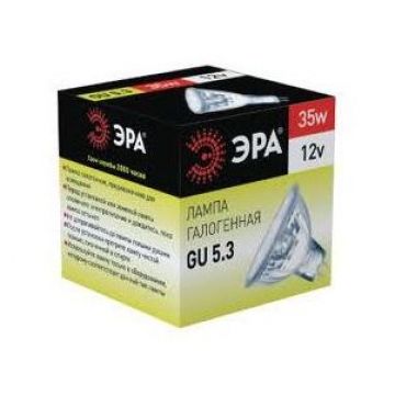 Лампа галогенная Эра (Era) GU5.3-MR16-35W-12V-Cl GU5.3 -цоколь, MR16 -колба, 35 Вт, рефлекторная, теплый, 2700 K