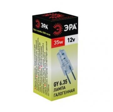 Лампа галогенная Эра (Era) GY6.35-JC-35W-12V GY6.35 -цоколь, JC -колба, 35 Вт, капсульная, теплый, 3000 K, 525 Лм