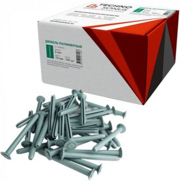 Дюбель-гвоздь Techno Sonus (Техно Сонус) звукоизоляционный полимерный 6х70 мм 100 шт.