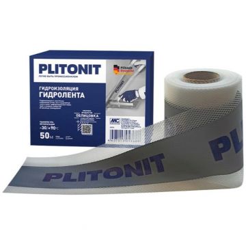 Лента для гидроизоляции Plitonit (Плитонит) ГидроЛента 12 см х 50 м