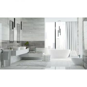 Настенная плитка Ceramika Konskie (Керамика Конские) Terra Grey Rett 25x75 см