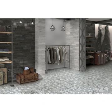 Плитка напольная Керлайф (Kerlife) Hydraulic Hester Silver 45х45 см