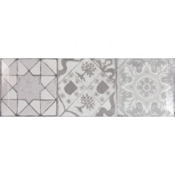 Настенная плитка Monopole (Монополе) Antique Gris Brillo Bisel 10х30 см