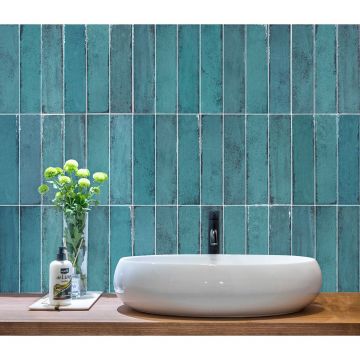 Настенная плитка Monopole Martinica Turquoise 7,5х30 см