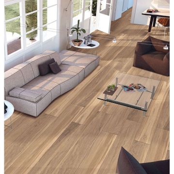 Керамогранит Realistik (Реалистик) Oak Wood Brown (Punch) 20x120 см