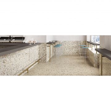 Керамогранит Realistik (Реалистик) Terazzo Crema Carving 60x120 см