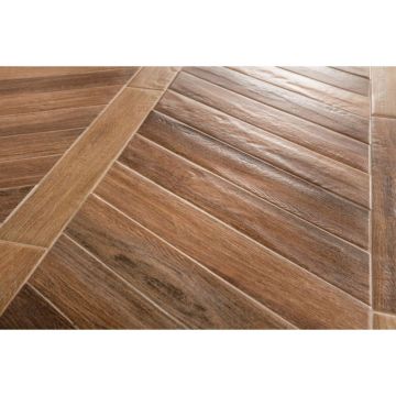 Керамогранит Rondine Vntg Brune Chevron 7,5x40,7 см