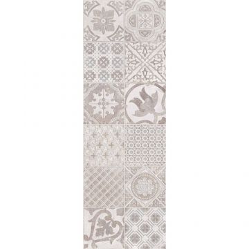 Вставка Creto (Крето) Porto Vetro Grey W/DEC M 25x75 см, глянцевая NR Glossy 1 MEZ19D17200C