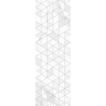 Вставка Creto (Крето) Statuario Vetro White W/DEC M 25x75 см, глянцевая NR Glossy 1 MFA30D17200C