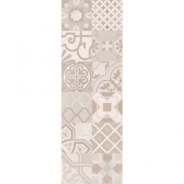 Вставка Creto (Крето) Dover Vetro Ivory W/DEC M 25х75 см NR Satin 1 СCM20D17200B