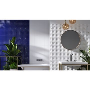 Декоративная вставка Нефрит-Керамика (Nefrit) Oslo белый 25х50 см (04-01-1-10-04-00-1080-1)