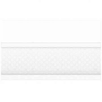 Бордюр Нефрит-Керамика (Nefrit) объемный Катрин белый 15х25 см (13-01-1-25-43-00-1451-0)