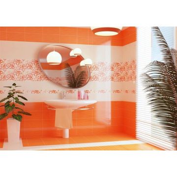 Бордюр Нефрит-Керамика (Nefrit) Монро оранжевый 7.5х40 см (05-01-1-76-00-35-050-0)