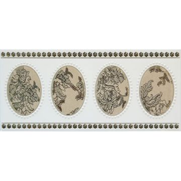 Бордюр Нефрит-Керамика (Nefrit) Мидаль коричневый 9х20 см (05-01-1-92-03-15-249-0)